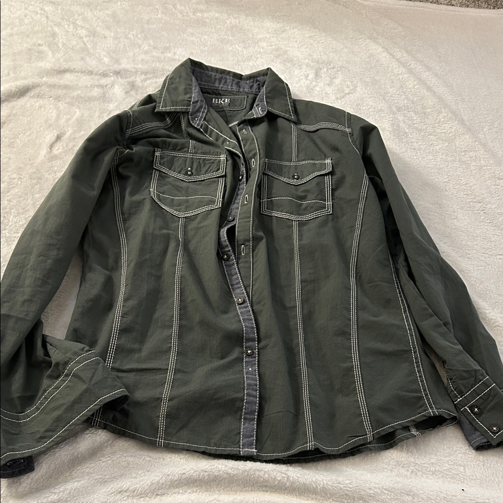 Ecko Unlimited Dark Green Shirt Jacket